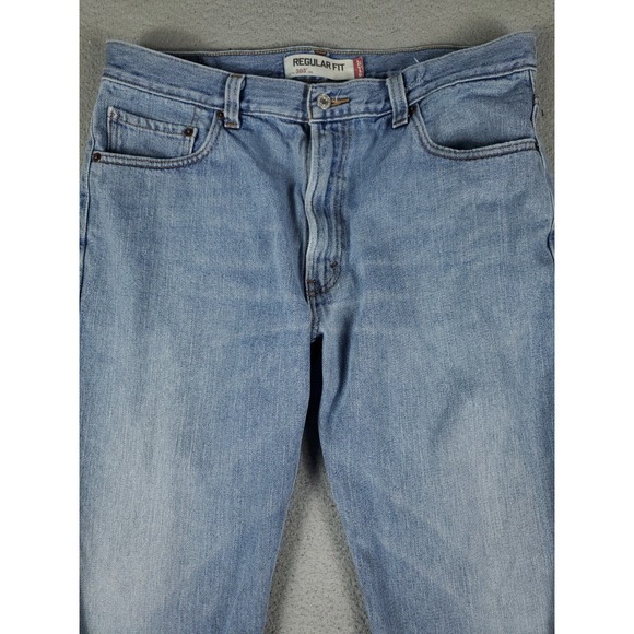 Levis 505 Jeans Mens 36x30 Blue Casual Straight Leg Denim Pants * - Picture 2 of 11